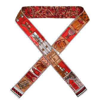 LOUIS VUITTON Silk Jeu De Louis BB Bandeau Beige