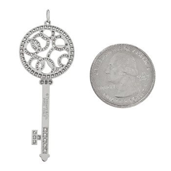 TIFFANY Platinum Diamond Bubbles Key Pendant