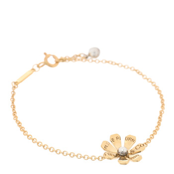TIFFANY 18K Yellow Gold Sterling Silver Return to Tiffany Love Bugs Daisy Bracelet