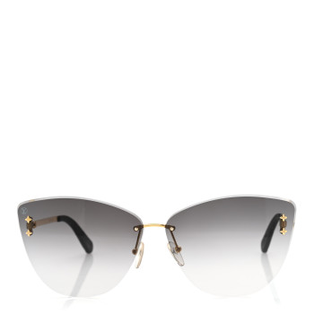 LOUIS VUITTON Les Parapluies De Cherbourg Sunglasses Z1394U Black Gold