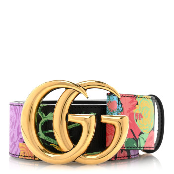 GUCCI x Ken Scott Calfskin Double G 40mm Belt 80 32 Black Multicolor