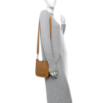 HERMES Taurillon Clemence Amazone Evelyne TPM Biscuit