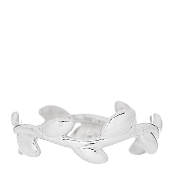TIFFANY Sterling Silver Paloma Picasso Narrow Olive Leaf Band Ring 49 4.75