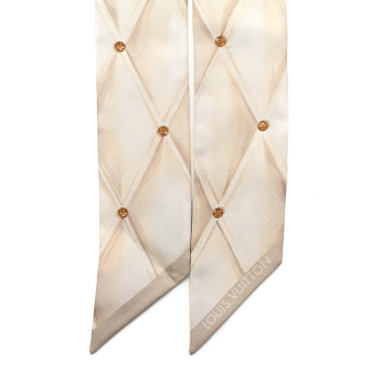 LOUIS VUITTON Silk Monogram Malletage BB Bandeau Ivoire