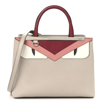 FENDI Vitello Elite Monster Petite 2Jours Tote Polvere Ribes Multicolor