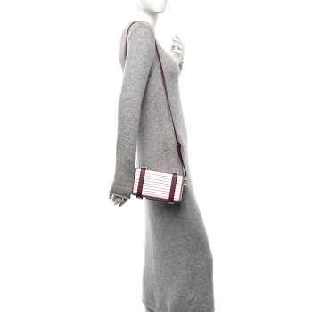 CHRISTIAN DIOR X RIMOWA Aluminum Personal Clutch On Strap Rose