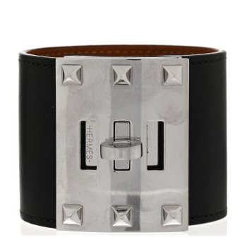 HERMES Box Kelly Dog Bracelet S Black