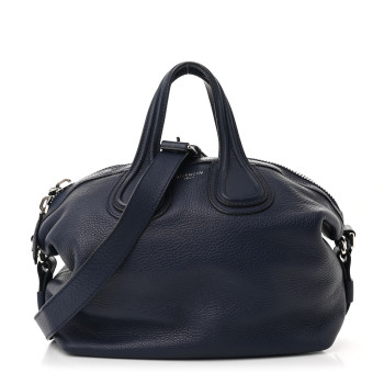 GIVENCHY Pebbled Calfskin Small Nightingale Night Blue