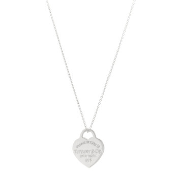 TIFFANY Sterling Silver Small Return To Tiffany Heart Pendant Necklace