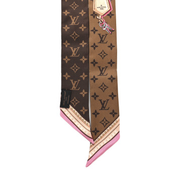 LOUIS VUITTON Silk Ultimate Monogram BB Bandeau Black