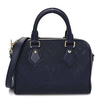 LOUIS VUITTON Empreinte Monogram Giant Speedy Bandouliere 20 Navy