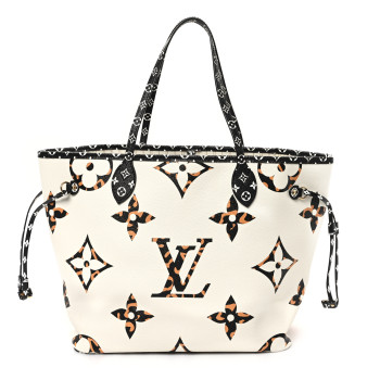 LOUIS VUITTON Monogram Giant Jungle Neverfull MM Ivory