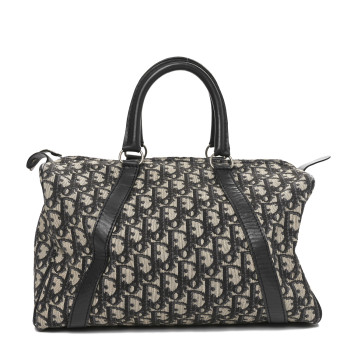 CHRISTIAN DIOR Monogram Boston Navy Blue