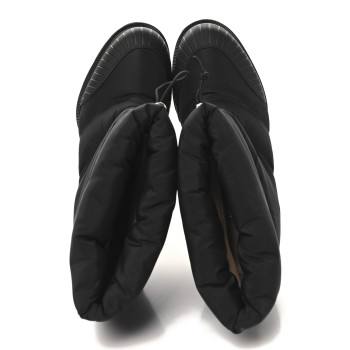 CHRISTIAN LOUBOUTIN Fabric Oriona Lug 100 Boots 38 Black