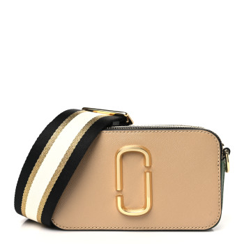 MARC JACOBS Saffiano Small Snapshot Camera Bag Sand Castle Multicolor