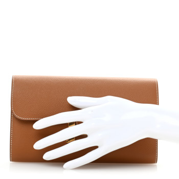 HERMES Epsom Constance Long Wallet Gold