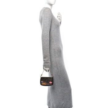 LOUIS VUITTON Monogram 2020 Christmas Animation Roller Coaster Mini Pochette Accessories Pivoine