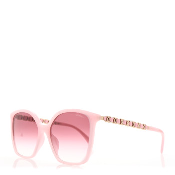CHANEL Acetate Calfskin SquareSunglasses 5546-Q-A Light Pink