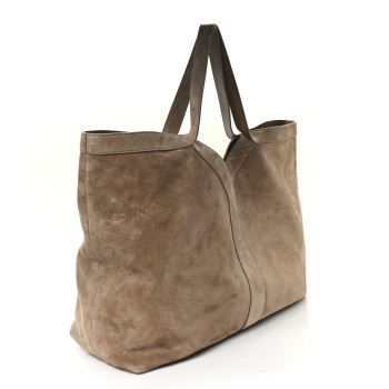 SAINT LAURENT Suede Y Maxi Tote Dry Grain