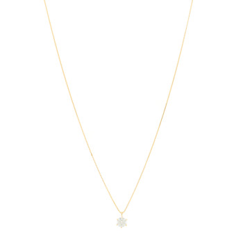 PARKER & WEST BY FASHIONPHILE 18K Yellow Gold Diamond .42ct Solitaire Pendant Necklace