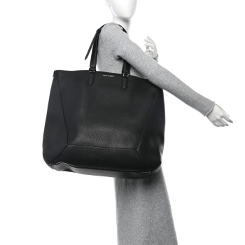 ALEXANDER MCQUEEN Grained Calfskin Medium Edge Tote Black