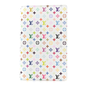 LOUIS VUITTON LV X TM Monogram Multicolor Emily Notebook Cover MM White