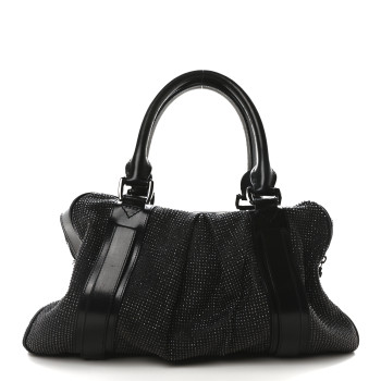 BURBERRY Prorsum Calfskin Studded Knight Satchel Black