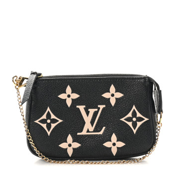 LOUIS VUITTON Empreinte Monogram Giant Mini Pochette Accessories Black