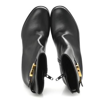VALENTINO GARAVANI Calfskin VLogo 70mm Ankle Boots 38.5  Black