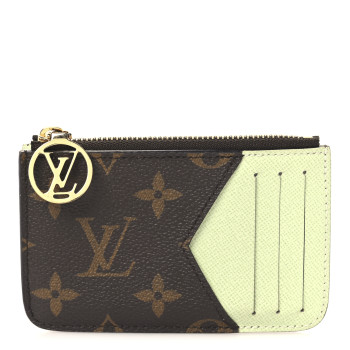 LOUIS VUITTON Monogram Zipped Romy Card Holder Matcha