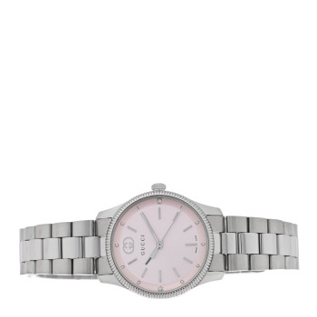 GUCCI Stainless Steel Diamond 29mm G-Timeless Quartz Watch Pink
