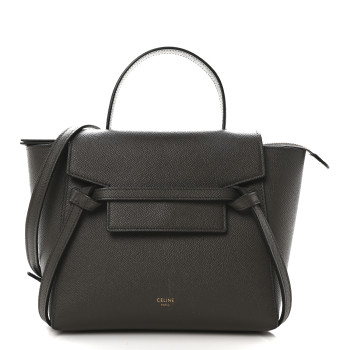 CELINE Grained Calfskin Nano Belt Bag Grey