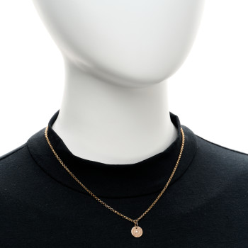 HERMES 18K Rose Gold Diamond Gambade Clou de Selle Necklace