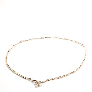 CHANEL Crystal CC Chain Links Belt Gold Silver