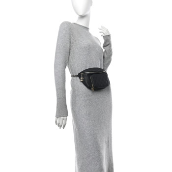 CHANEL Caviar Quilted Business Affinity Waist Belt Bag Black