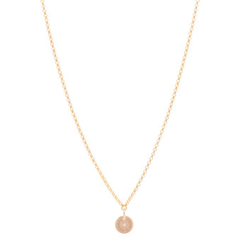 HERMES 18K Rose Gold Diamond Gambade Clou de Selle Necklace