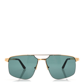 CARTIER Metal Santos de Cartier Pilot Sunglasses CT0385S Gold
