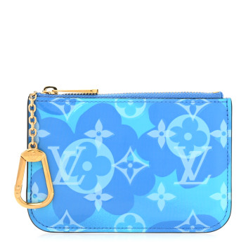 LOUIS VUITTON Vernis Valentine Key Pouch Light Blue