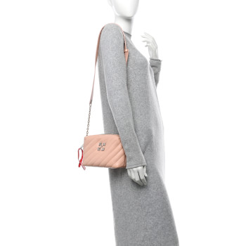 OFF-WHITE Calfskin Diagonal Quilted Jackhammer Camera Bag Pink