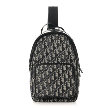 CHRISTIAN DIOR Oblique Mini Rider Backpack Black