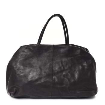 THE ROW Nappa Elio Bourse Bag Wood Brown