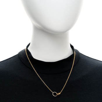 CARTIER 18K Yellow Gold Interlocking LOVE Necklace