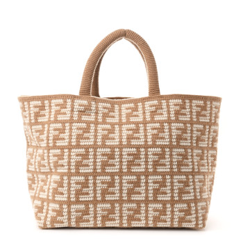 FENDI Cashmere FF Large Shopper Tote Cammello