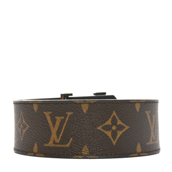 LOUIS VUITTON Monogram Calfskin 40mm LV Initiales Reversible Belt 110 44 Black