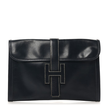 HERMES Box Jige PM Clutch Indigo