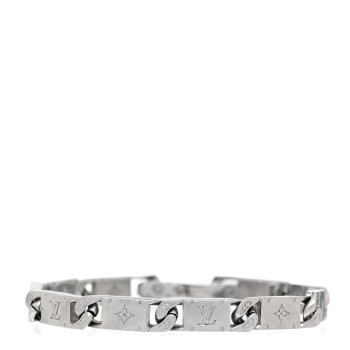 LOUIS VUITTON Monogram Tied Up Bracelet M Silver