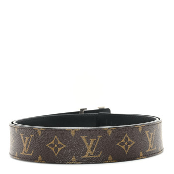 LOUIS VUITTON Monogram Calfskin 40mm LV Initiales Reversible Belt 100 40 Black