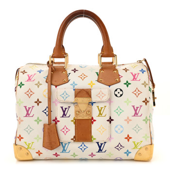 LOUIS VUITTON Monogram Multicolor Speedy 30 White