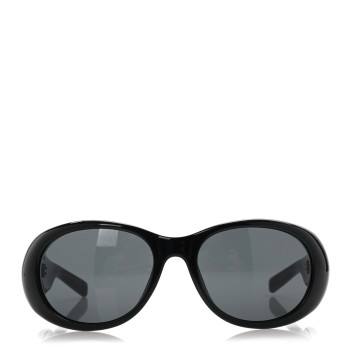 SAINT LAURENT Acetate Oval Sunglasses SL736 Black