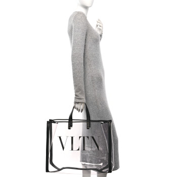 VALENTINO GARAVANI Plexy VLTN Large Shopping Bag Transparent